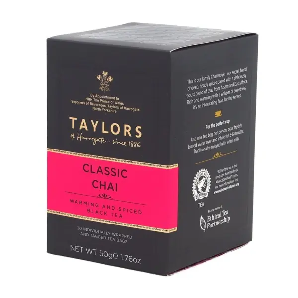 [T5004] Taylors - CLASSIC CHAI tea  - Sachet 6x20